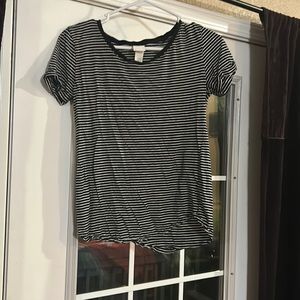 navy and white t-shirt